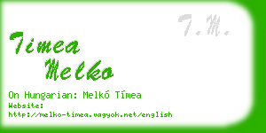 timea melko business card